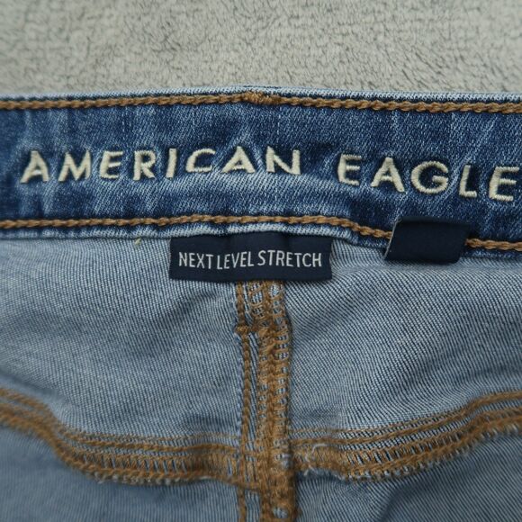 American Eagle Jeans Women's Size 14R Blue Super High-Rise Jegging 29" Inseam - Picture 11 of 16